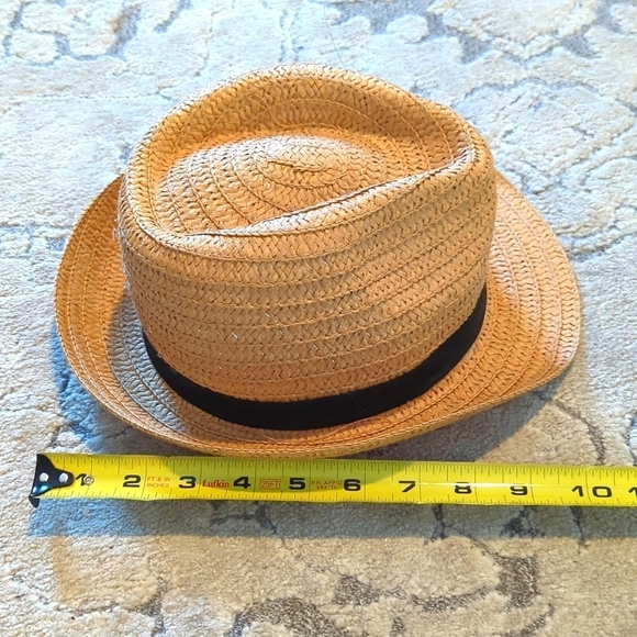 Straw Hat with Black Ribbon - Picture 2 of 5